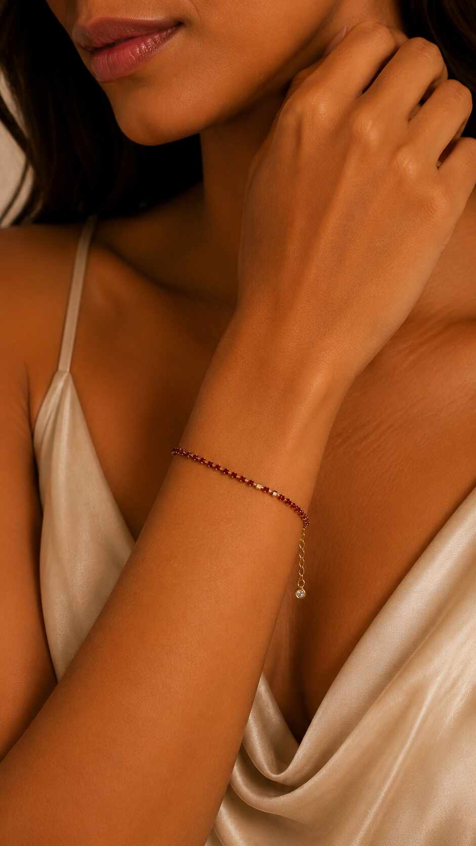 Pulseira Zircônia Rosa — foto 1