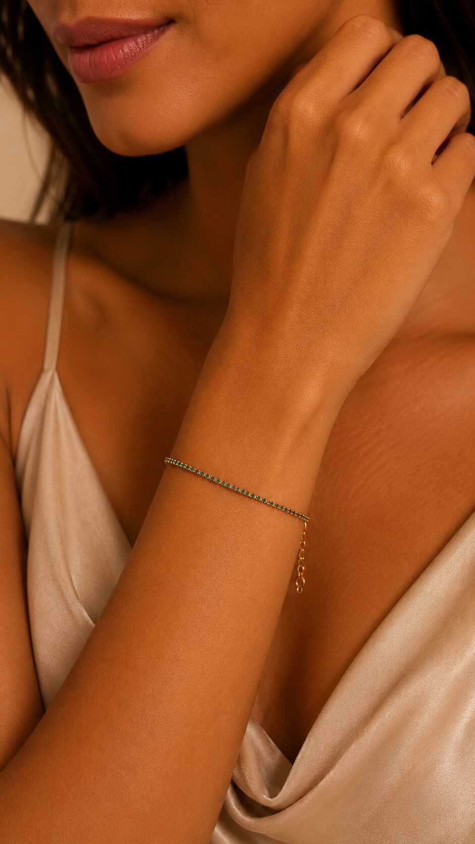 Pulseira Zircônia Verde — foto 1