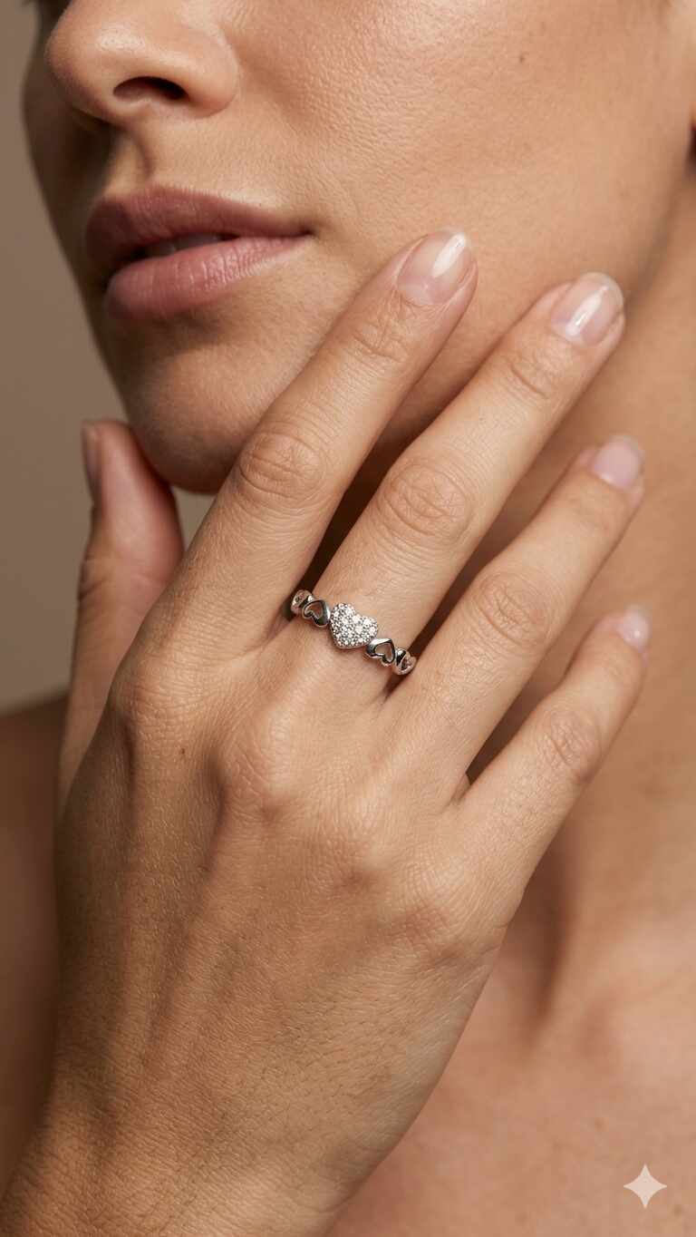Anel coração com estrass — foto 1
