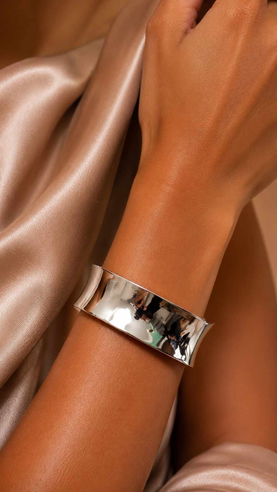 Bracelete organico prata