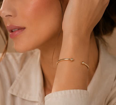 Bracelete torcido fino